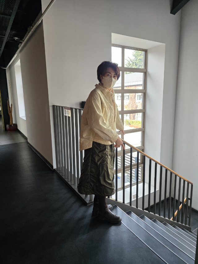 솜본딩 이중지 치마 